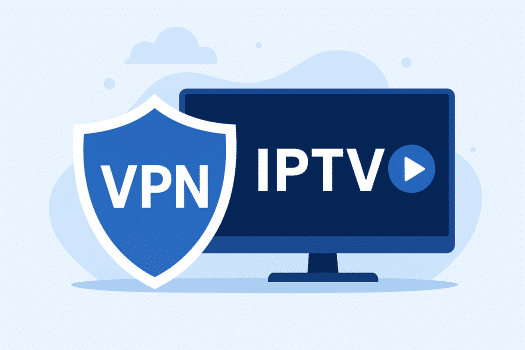 Connexion IPTV sécurisée avec VPN pour streaming fluide et protégé