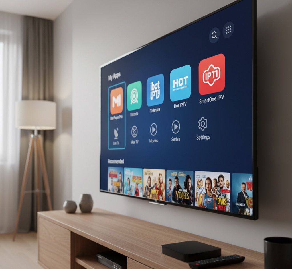 Interface utilisateur Android Box pour applications IPTV