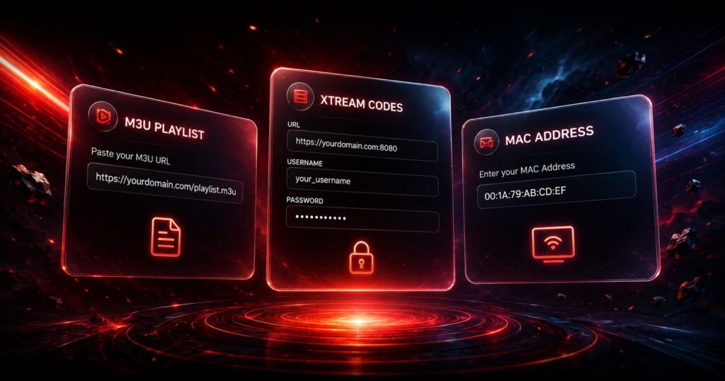 Code IPTV gratuit 2026 — différence entre M3U lien playlist et Xtream Codes identifiants accès